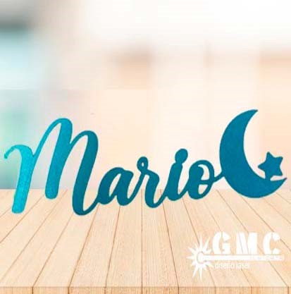 Nombre de madera con detalle personalizado
